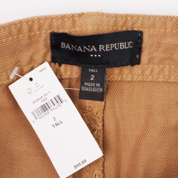 New BANANA REPUBLIC Size 2 T Tall 2T Utility Cargo Pants in Iced Latte - Picture 4 of 4